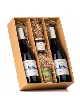 Víno z Kobylí Dárková sada vín s vinným želé a olivami 